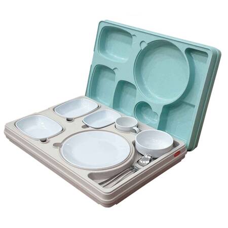 tabldot tepsisi, bölmeli işçi yemek servis tabağı